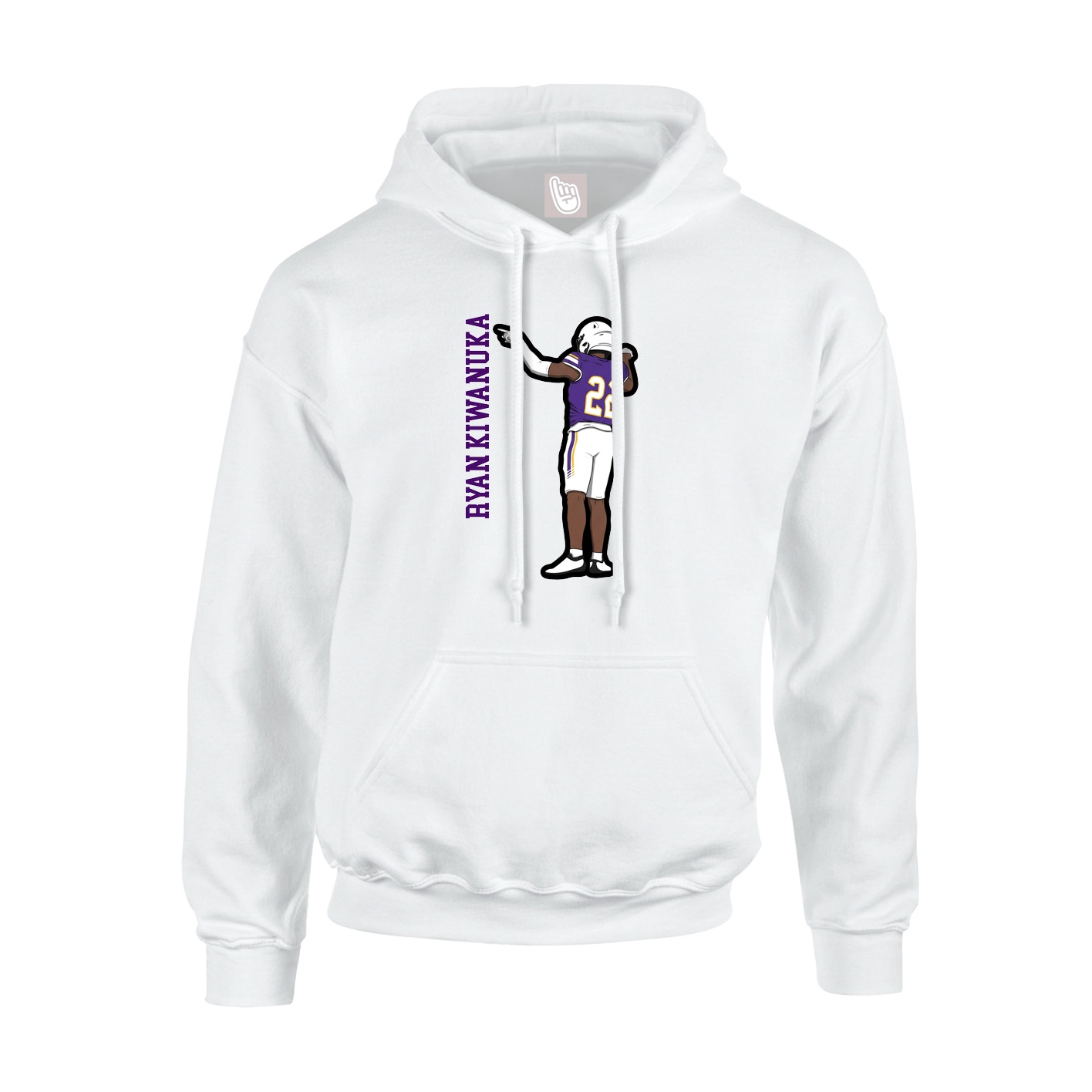 Hoodie — Name Vertical in White