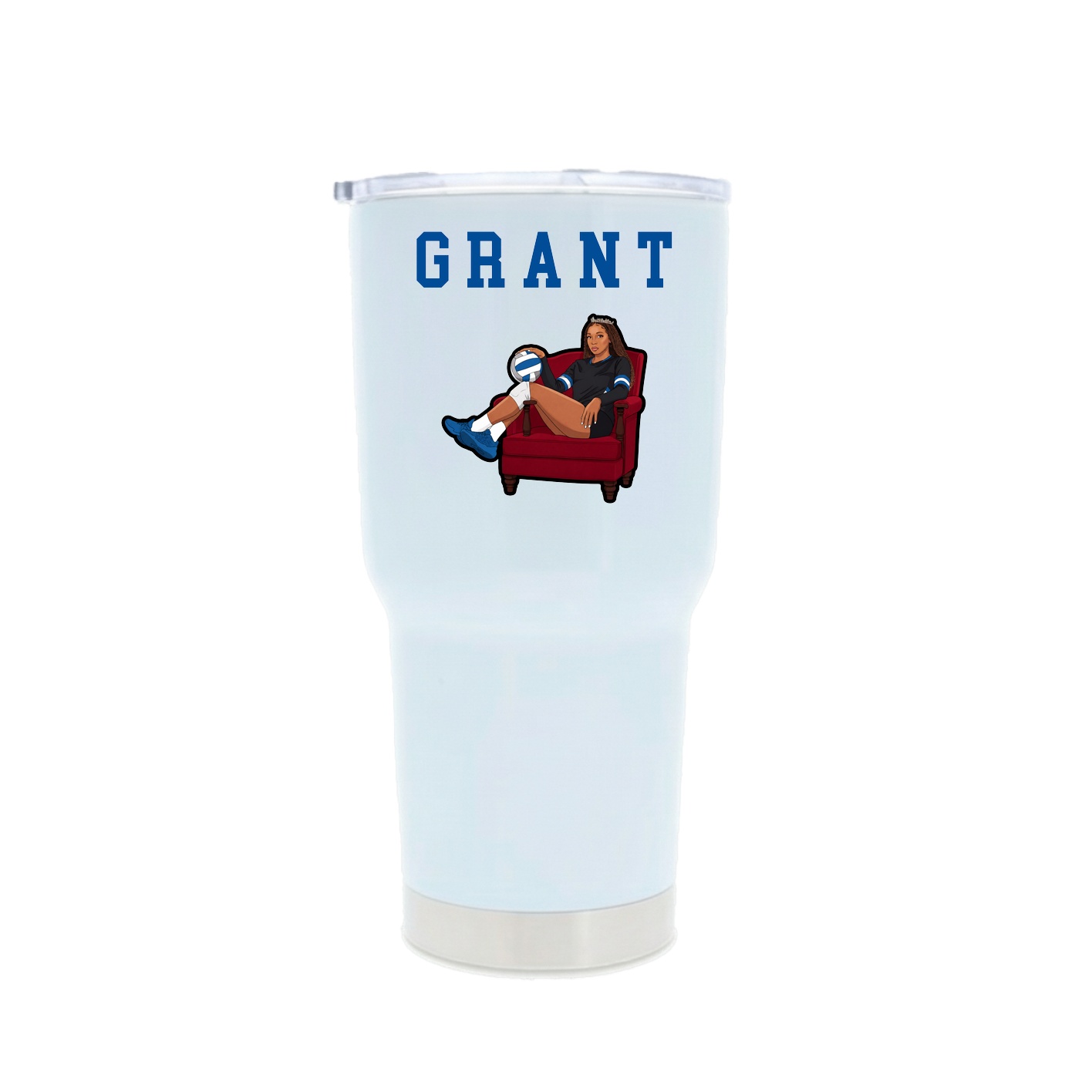 30oz Stainless Steel Tumbler — Shirsey in White