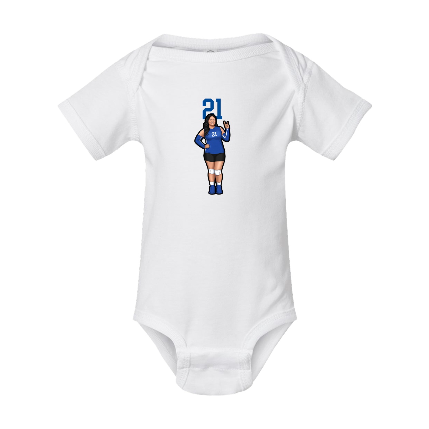 Baby Onesie — Number Top in White