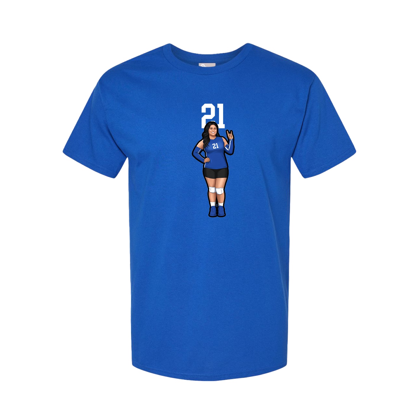Youth Tee — Number Top in Royal