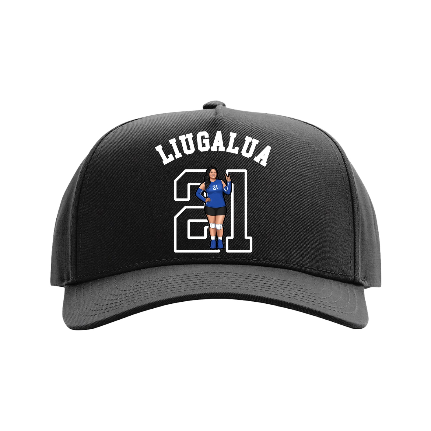 Full Fabric Five-Panel Champ Cap — Shirsey Arch in Black