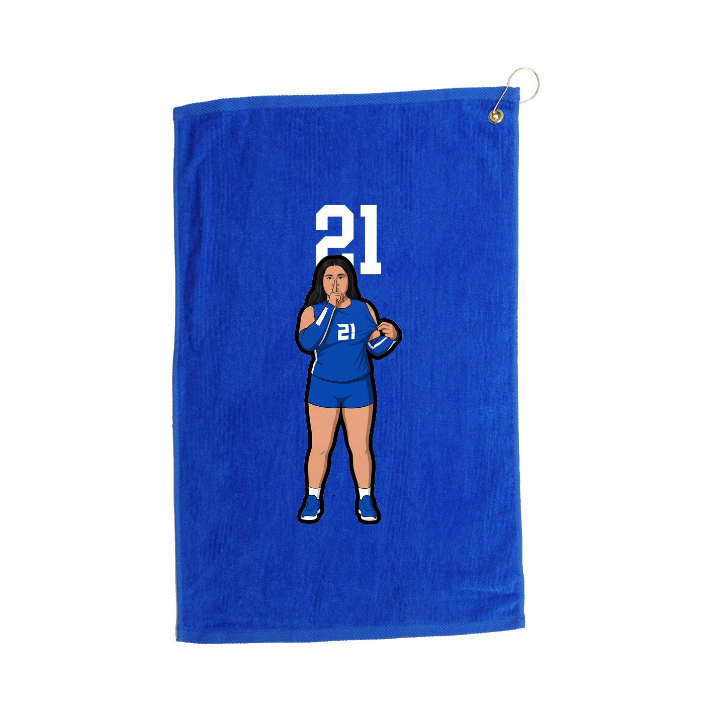 Golf Towel — Number Top in Royal
