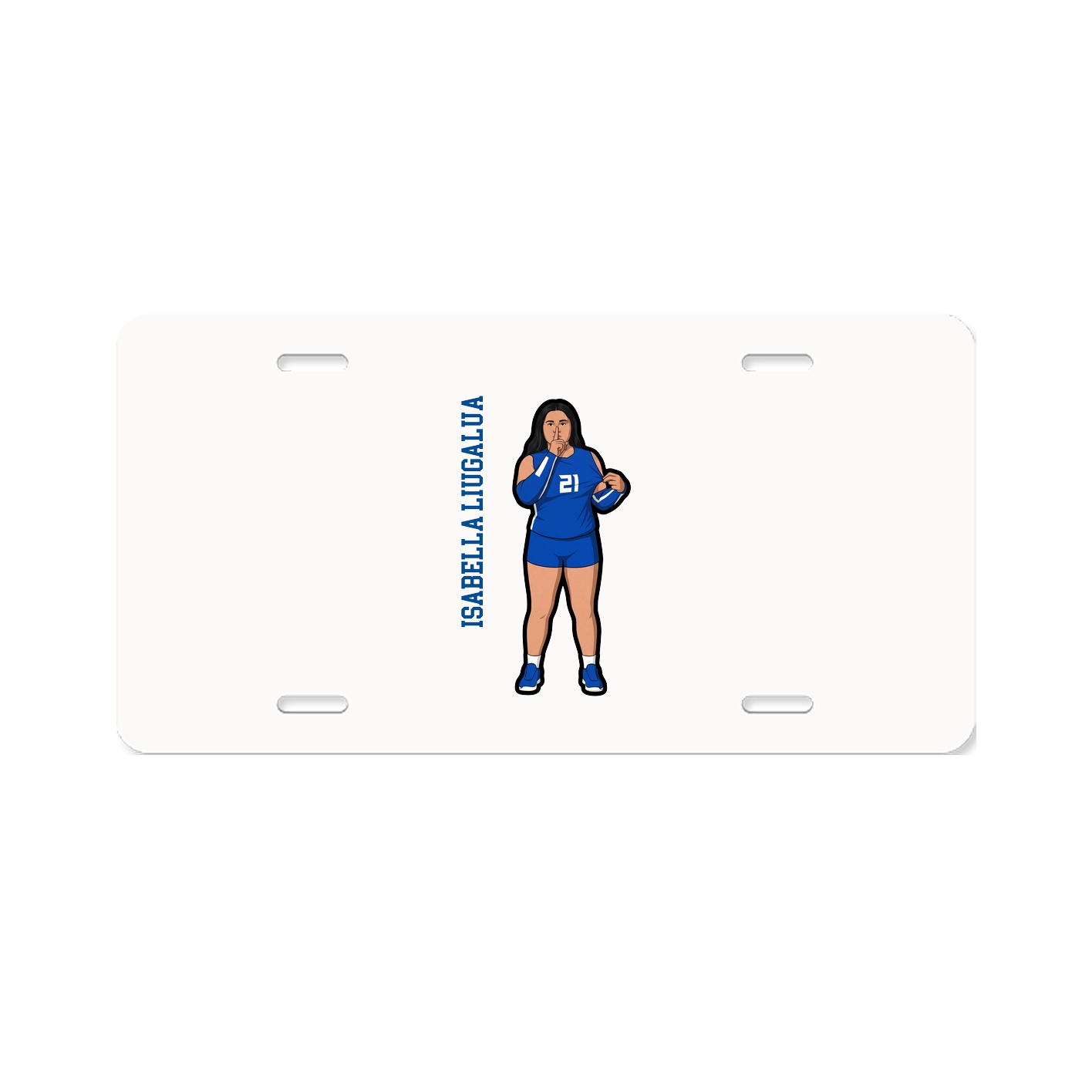 License Plate — Name Vertical in Classic