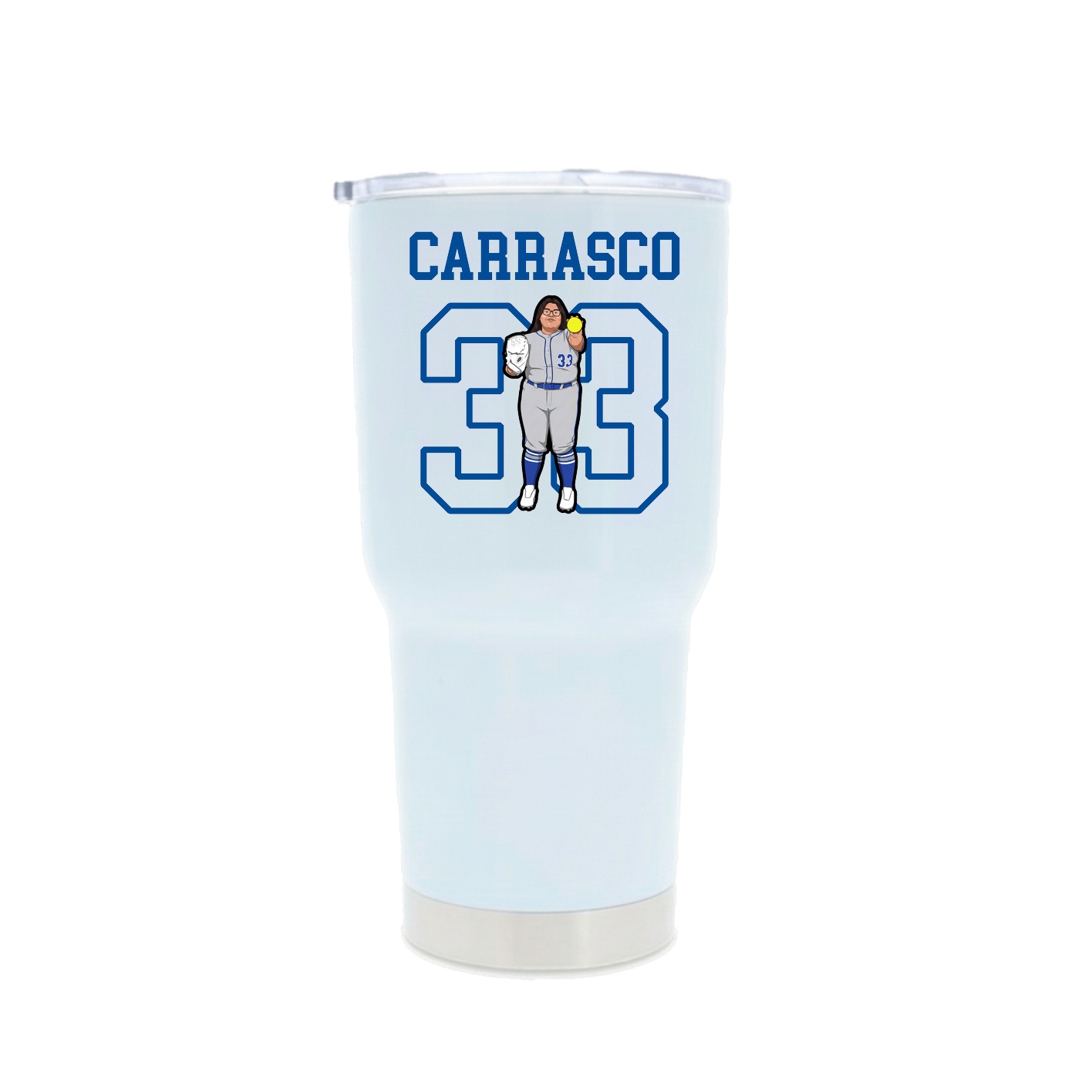 30oz Stainless Steel Tumbler — Shirsey in White