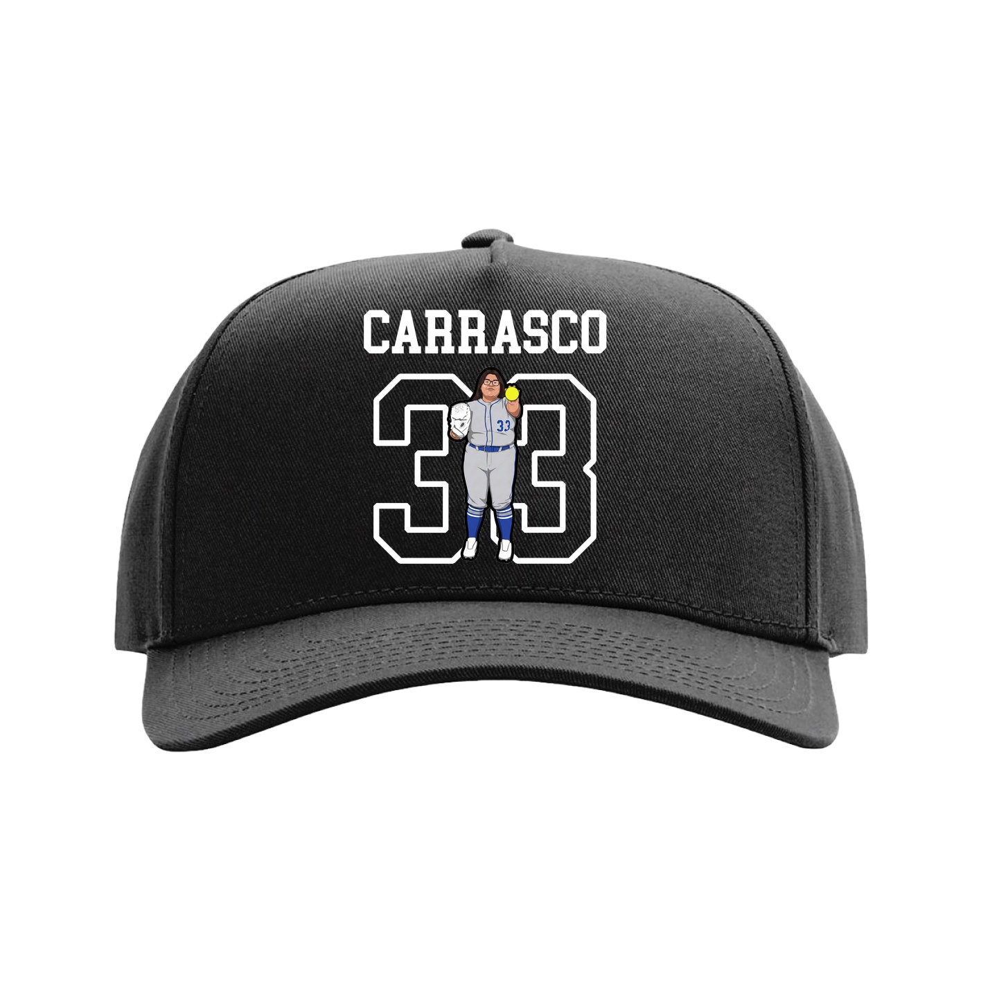 Full Fabric Five-Panel Champ Cap — Shirsey in Black