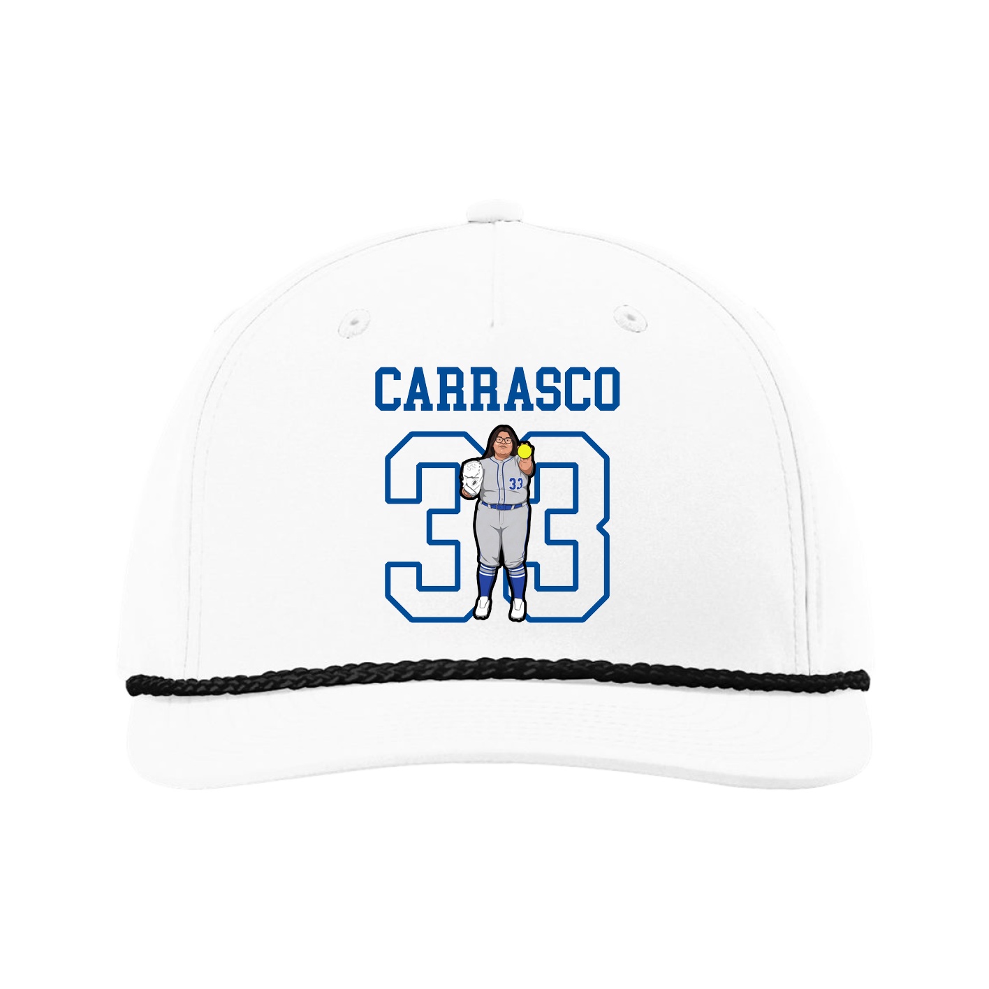 Five-Panel Classic Rope Cap — Shirsey in White