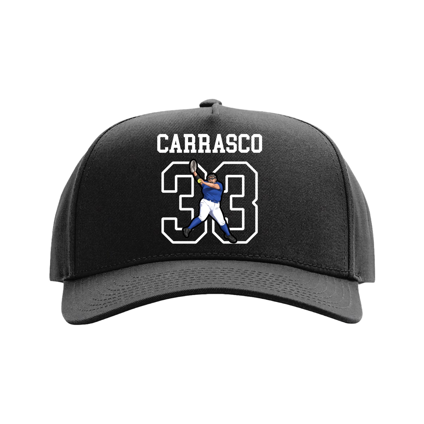 Full Fabric Five-Panel Champ Cap — Shirsey in Black
