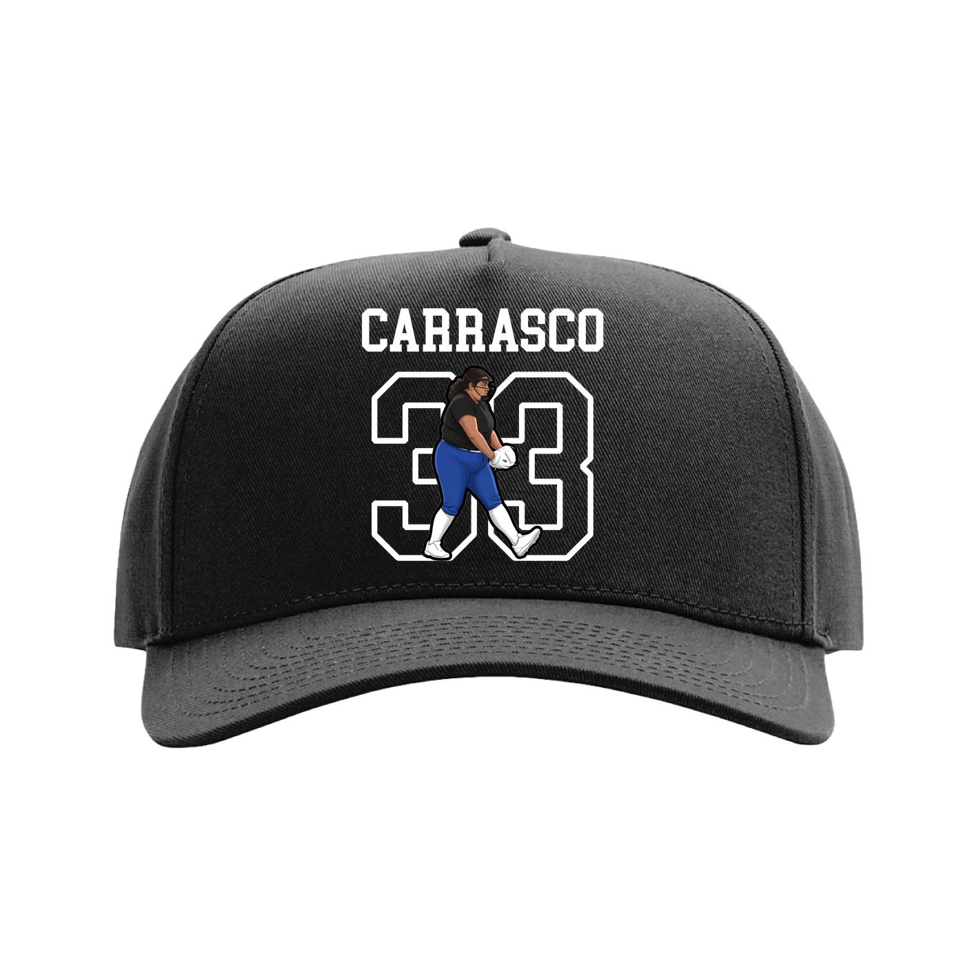 Full Fabric Five-Panel Champ Cap — Shirsey in Black