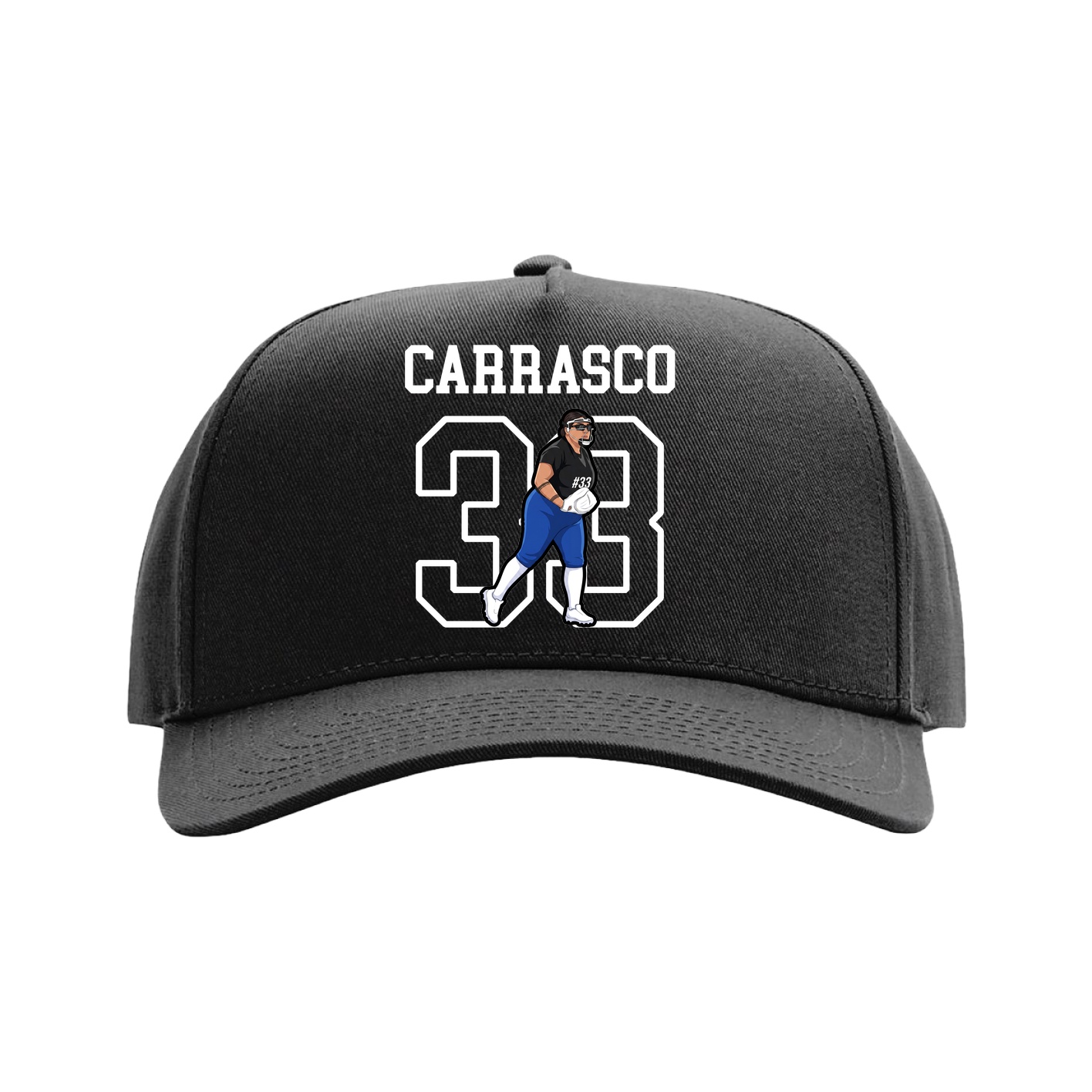 Full Fabric Five-Panel Champ Cap — Shirsey in Black