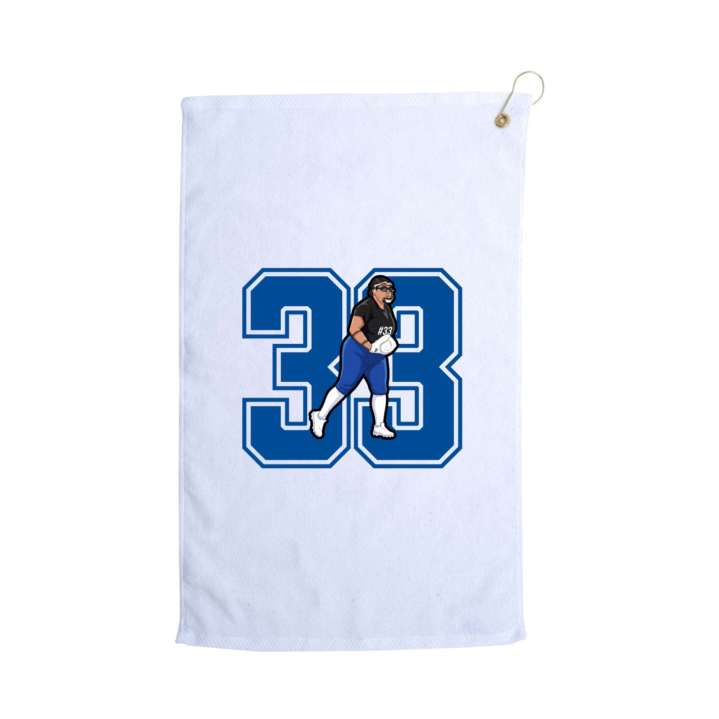 Golf Towel — Number in White