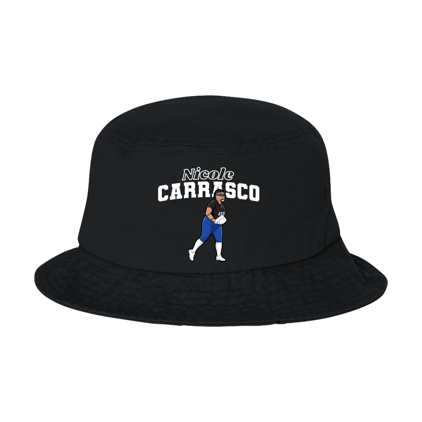 Bucket Cap — Name Arch in Black