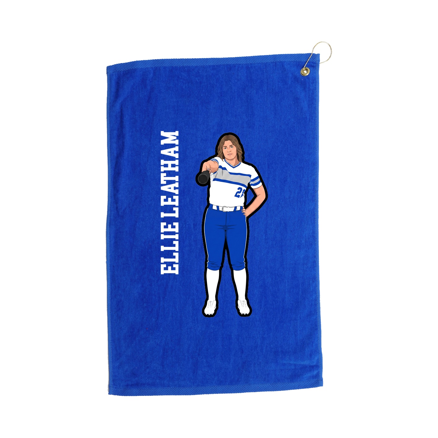 Golf Towel — Name Vertical in Royal