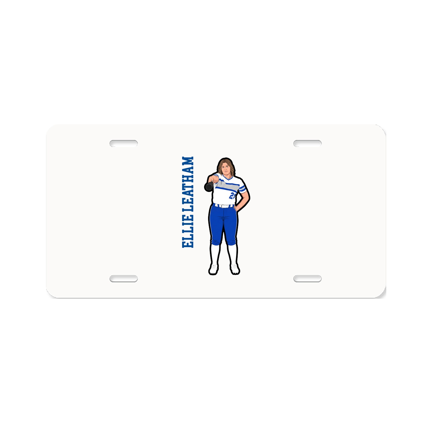 License Plate — Name Vertical in Classic