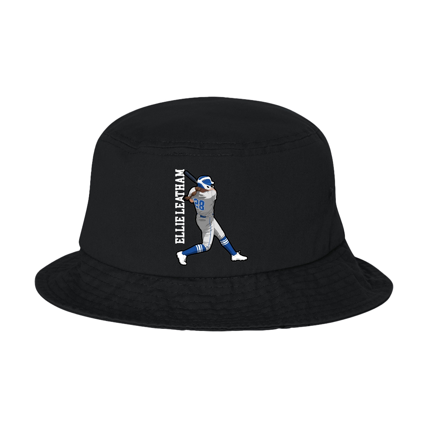Bucket Cap — Name Vertical in Black