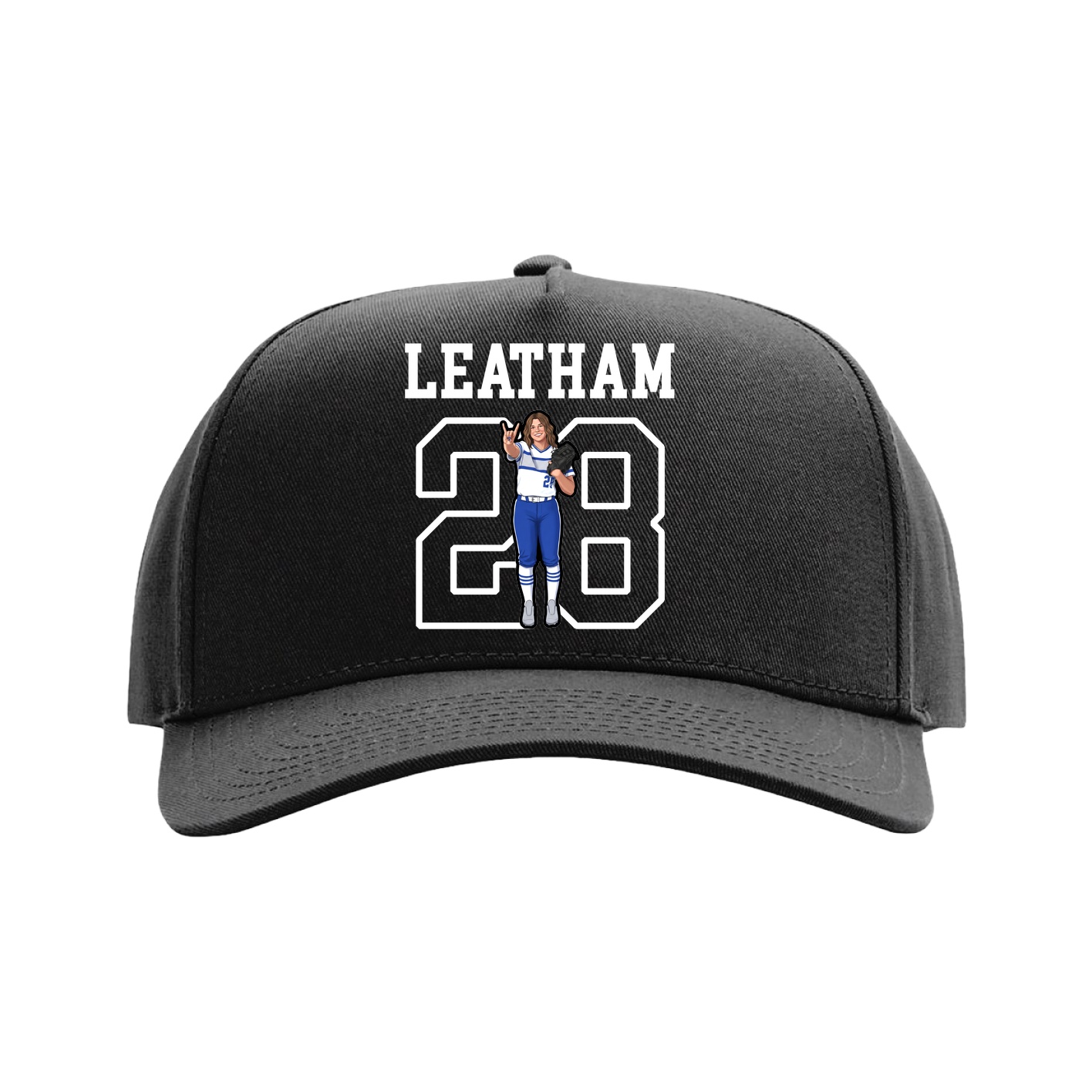 Full Fabric Five-Panel Champ Cap — Shirsey in Black