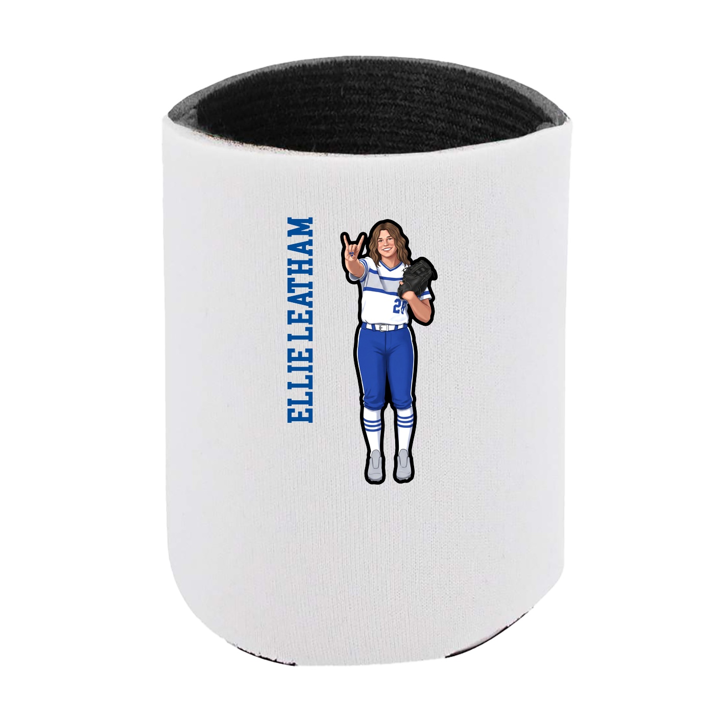 Can Holder — Name Vertical in White
