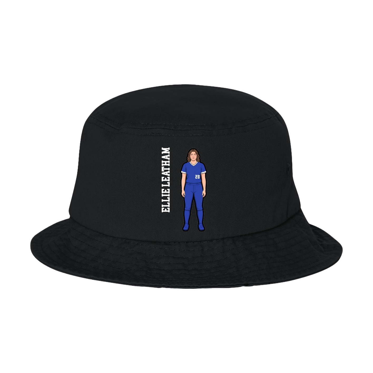 Bucket Cap — Name Vertical in Black