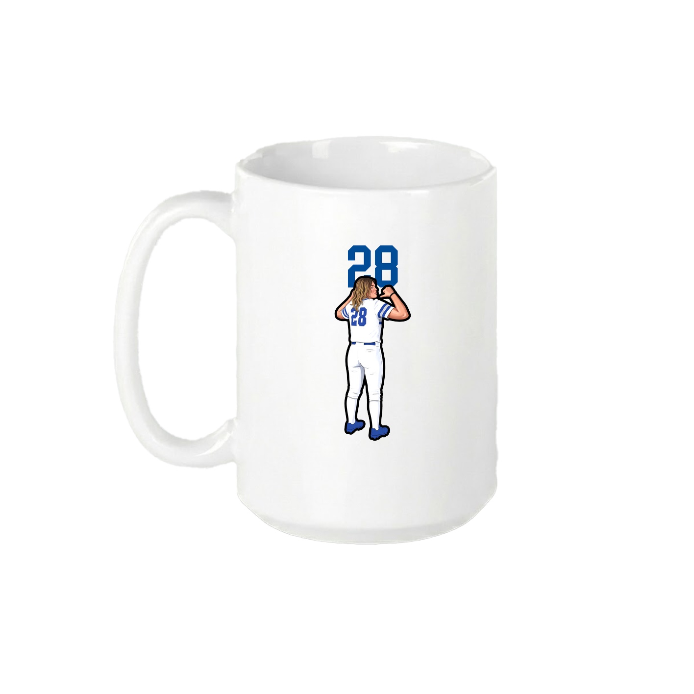 15oz Coffee Mug — Number Top in White