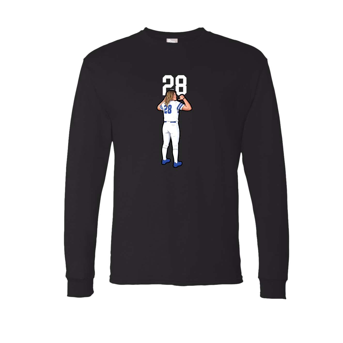 Long Sleeve Tee — Number Top in Black
