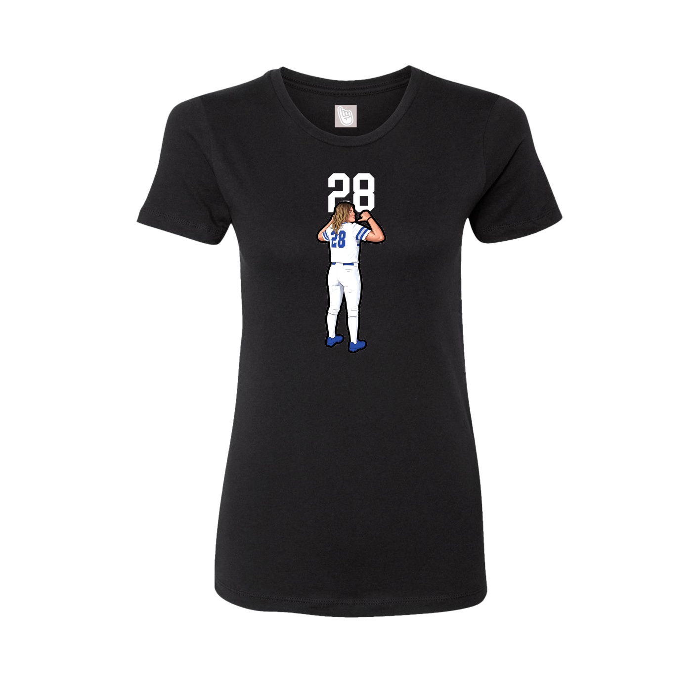 Womens Tee — Number Top in Black