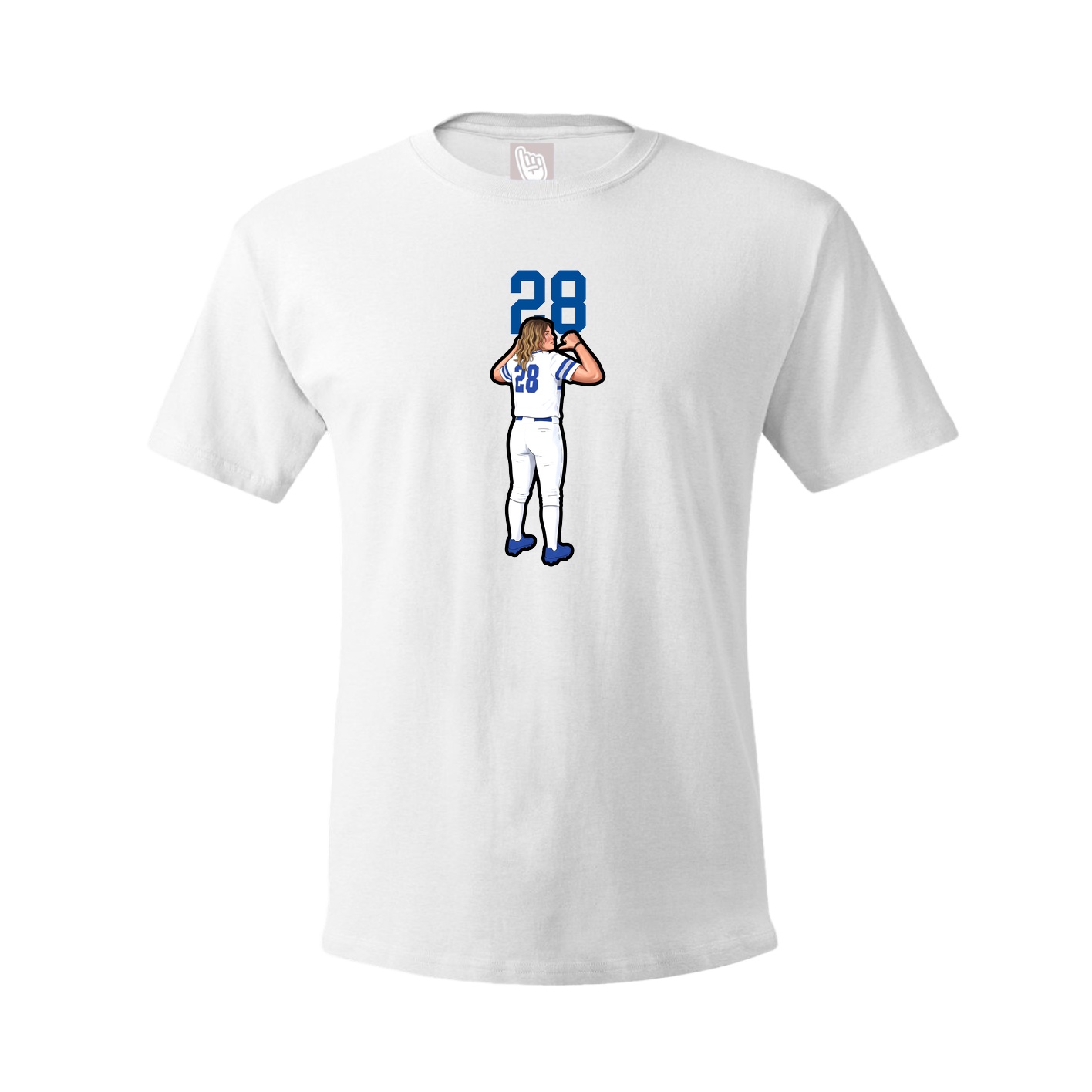 Youth Tee — Number Top in White