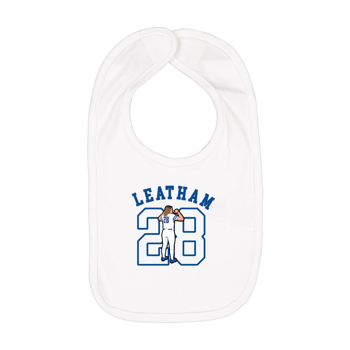 Infant Bib — Shirsey Arch in White