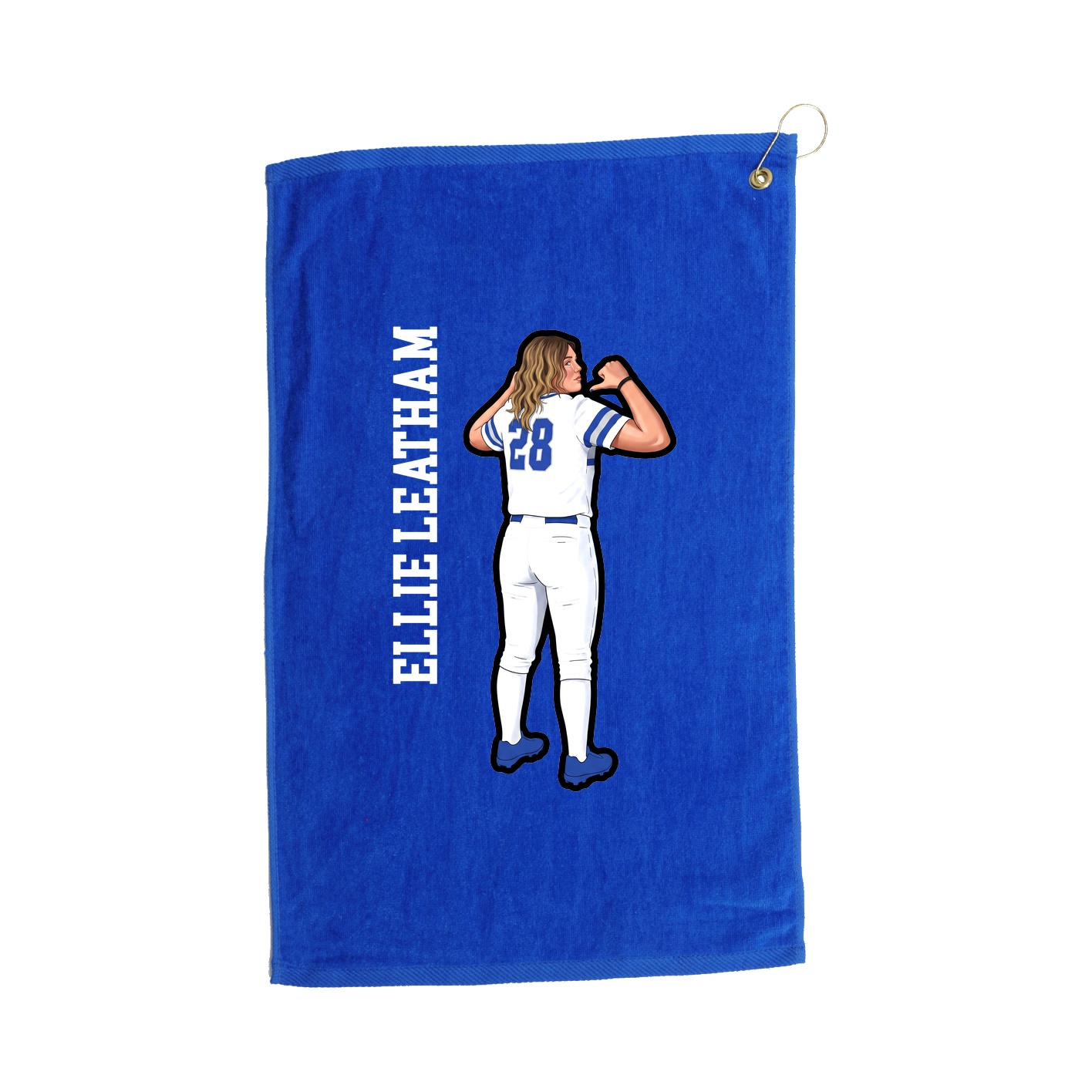 Golf Towel — Name Vertical in Royal