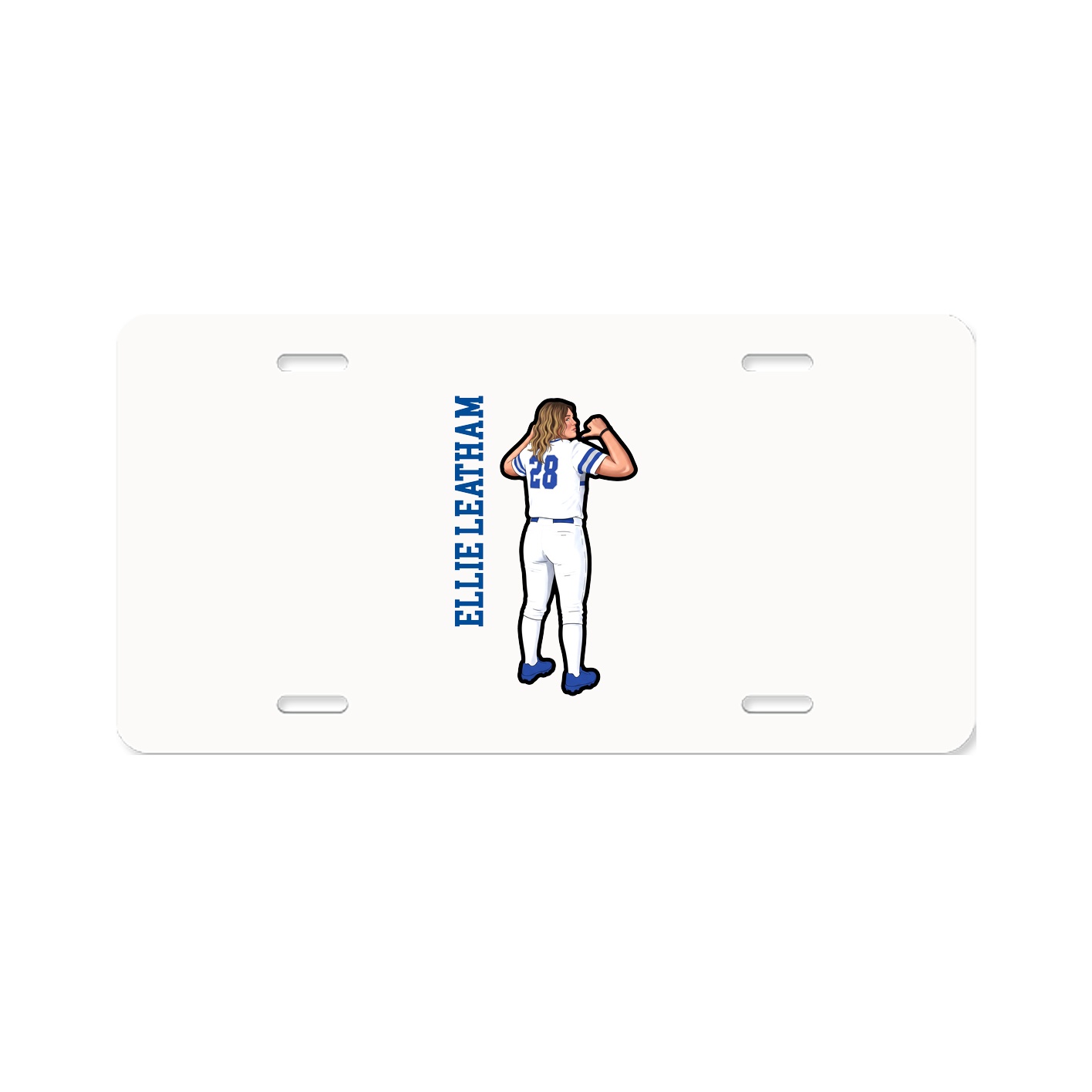 License Plate — Name Vertical in Classic