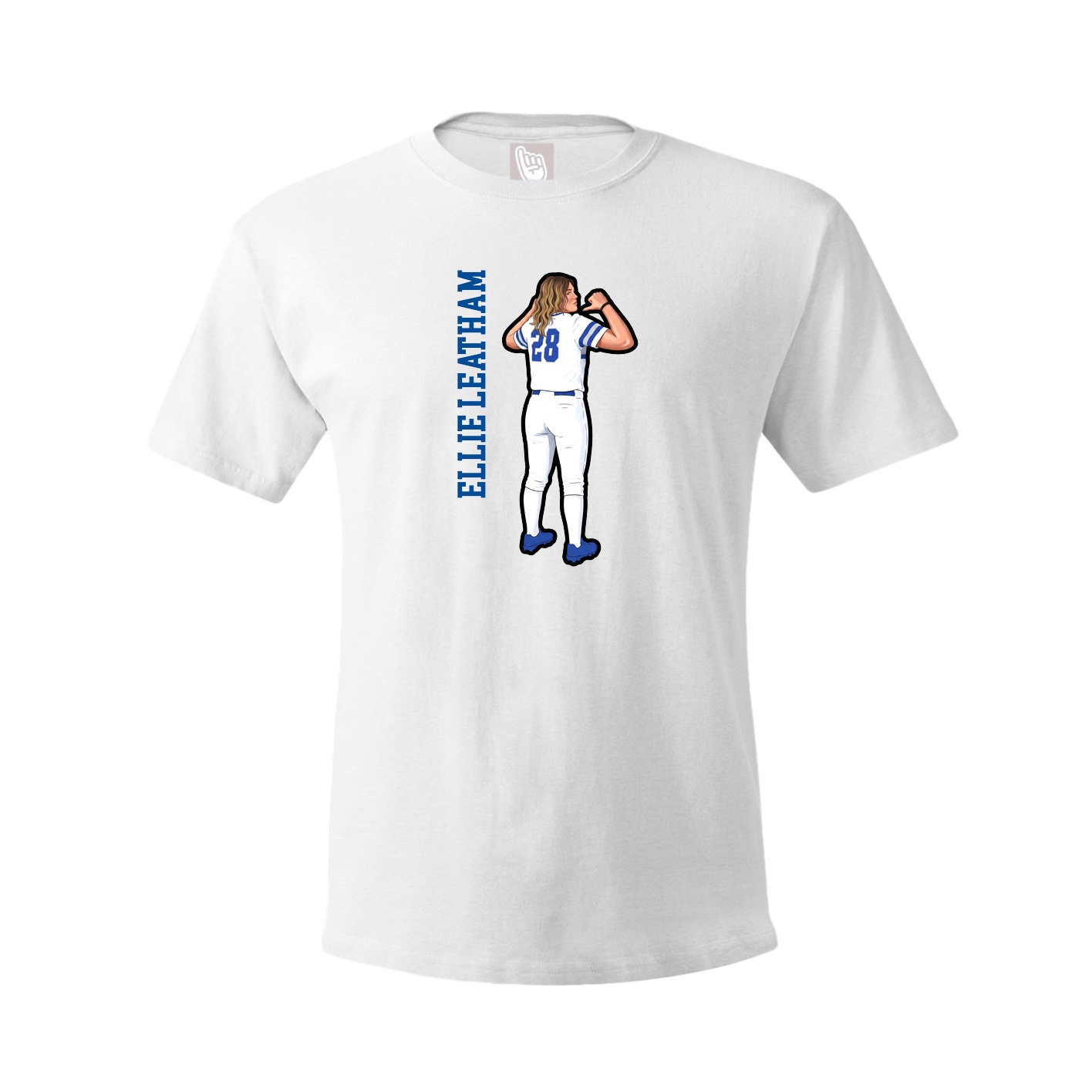 Youth Tee — Name Vertical in White