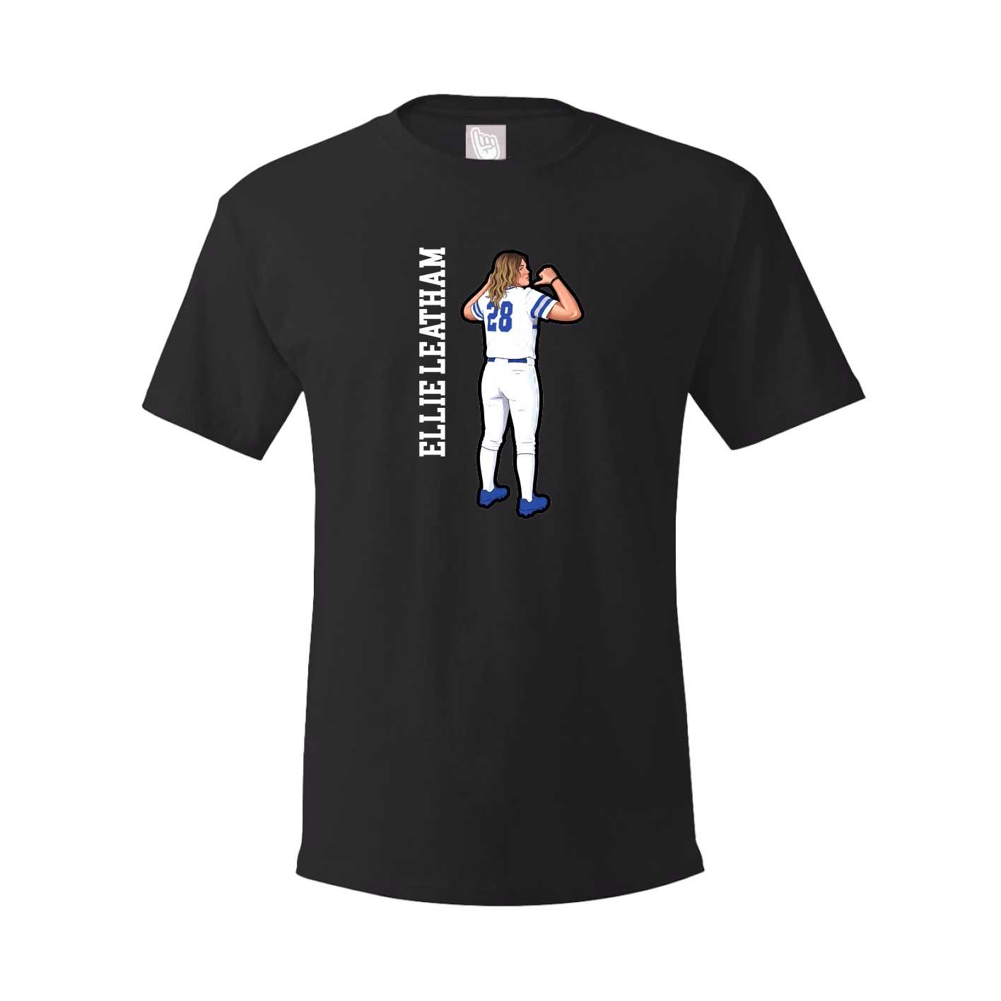 Youth Tee — Name Vertical in Black
