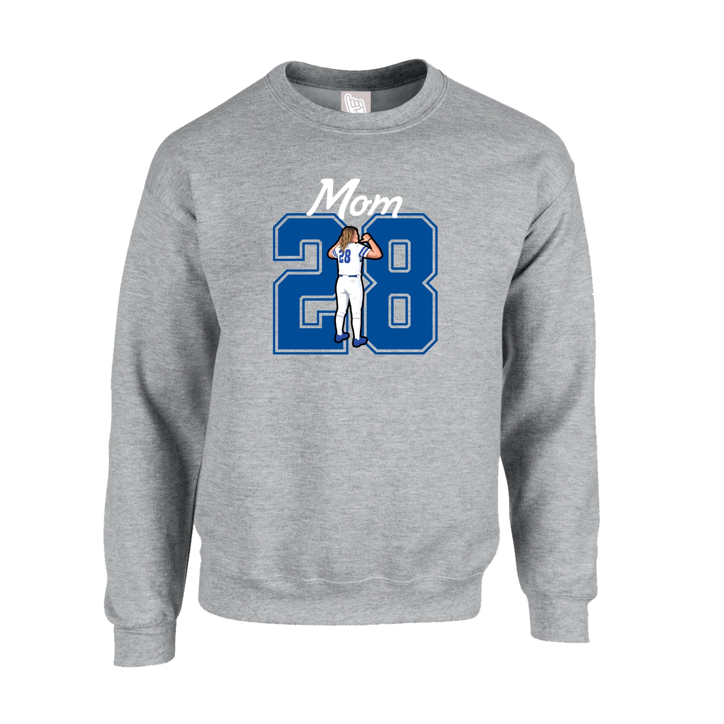 Fleece Crew — Mothers Day Shirsey in Grey