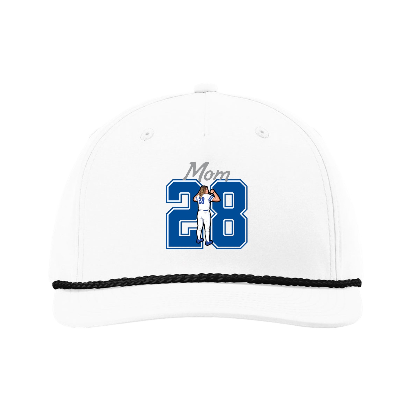 Five-Panel Classic Rope Cap — Mothers Day Shirsey in White