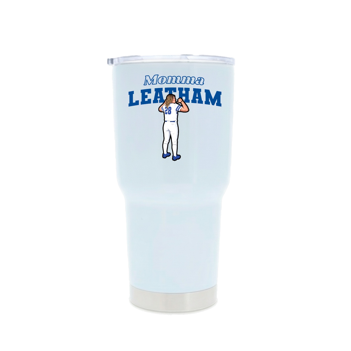 30oz Stainless Steel Tumbler — Mothers Day Block in White