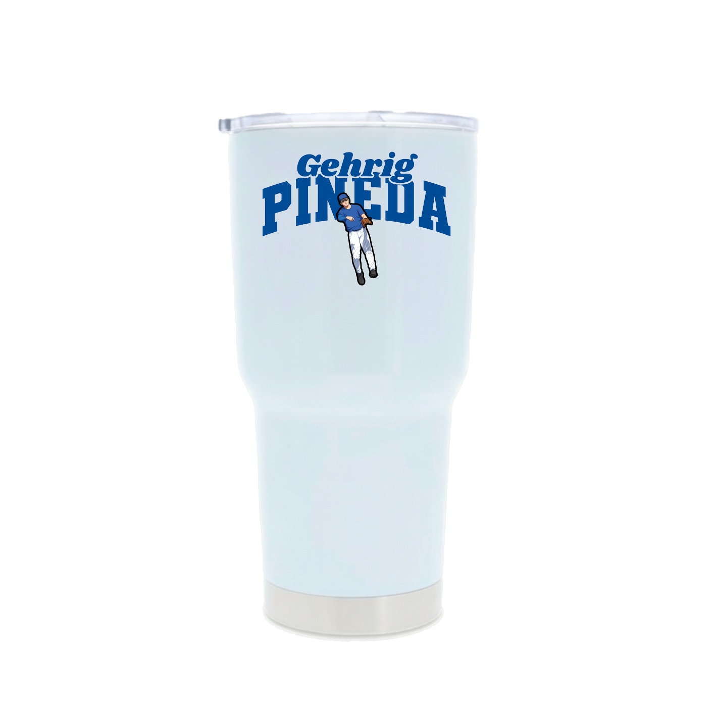 30oz Stainless Steel Tumbler — Signature Arch in White