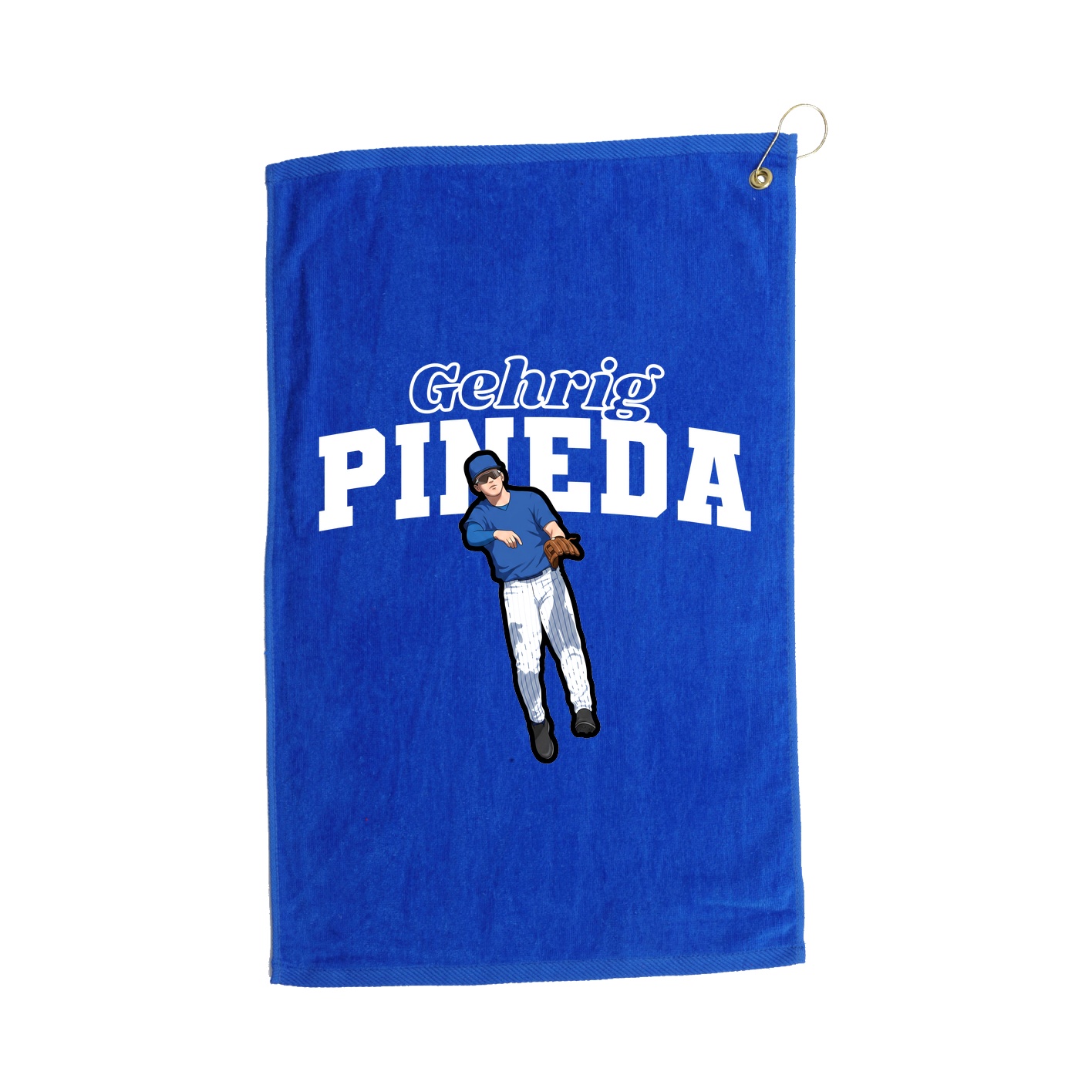 Golf Towel — Name Arch in Royal