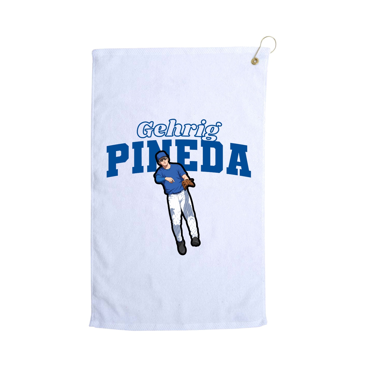 Golf Towel — Name Arch in White