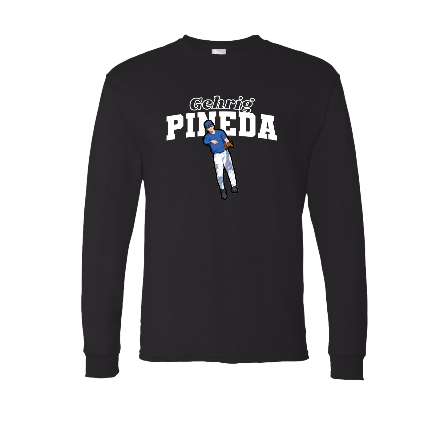 Long Sleeve Tee — Name Arch in Black