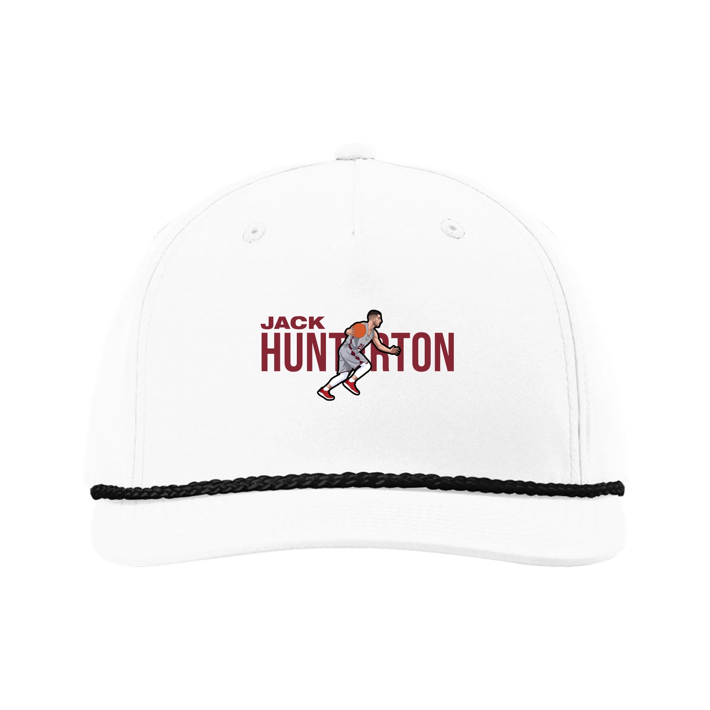 Five-Panel Classic Rope Cap — Player Name in White