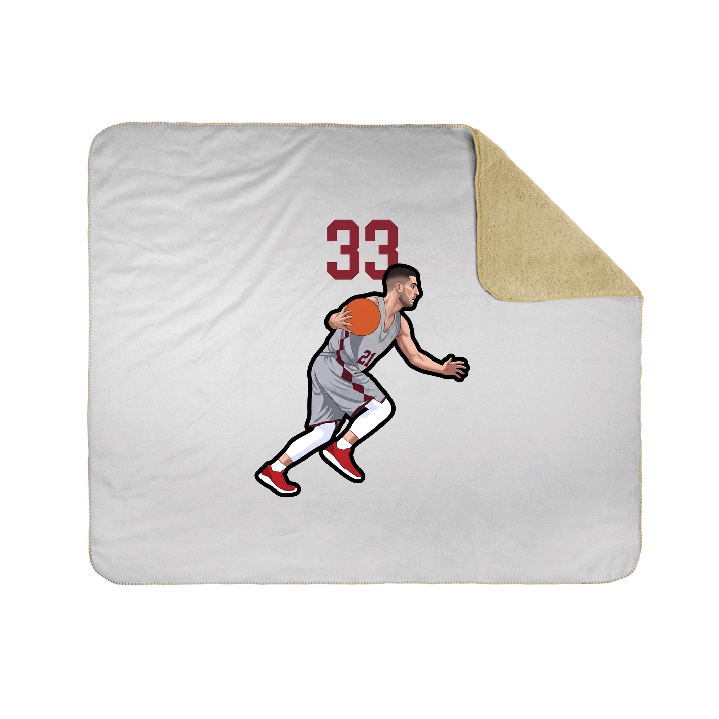Throw Blanket — Number Top in White
