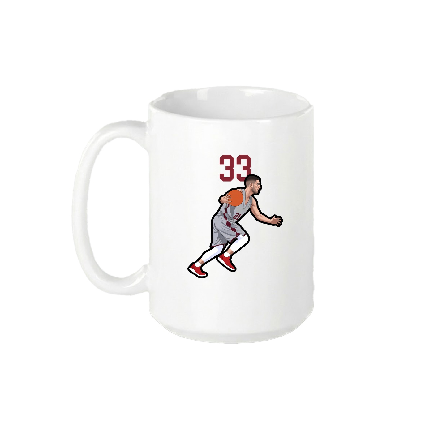 15oz Coffee Mug — Number Top in White