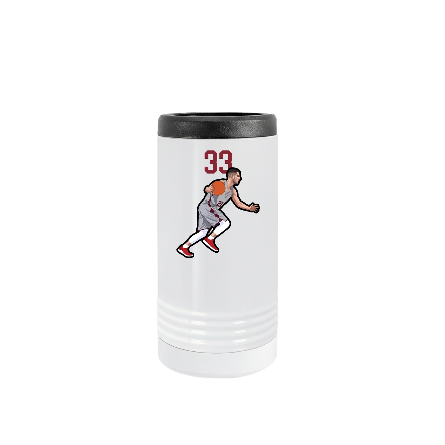Slim Beverage Holder — Number Top in White