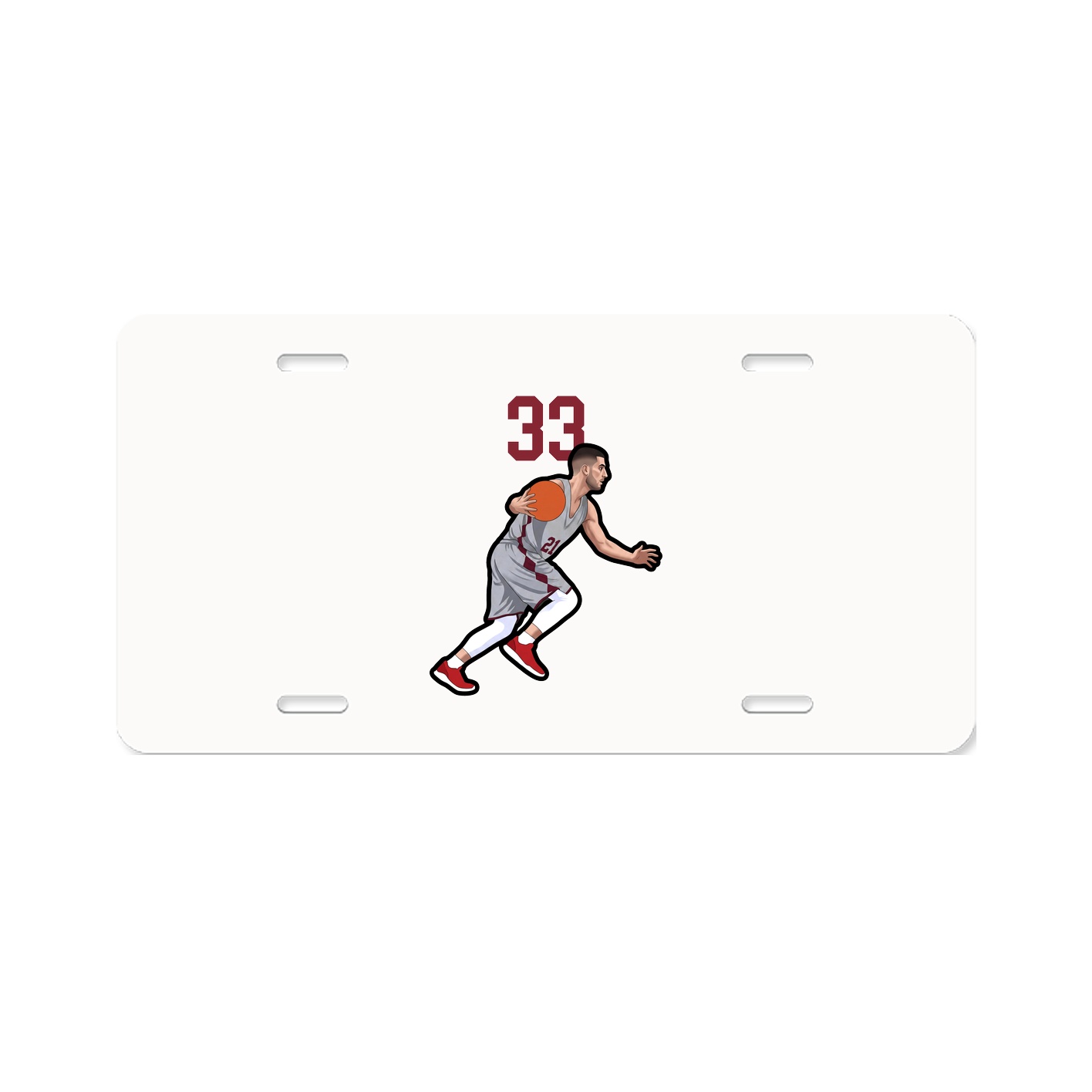 License Plate — Number Top in Classic