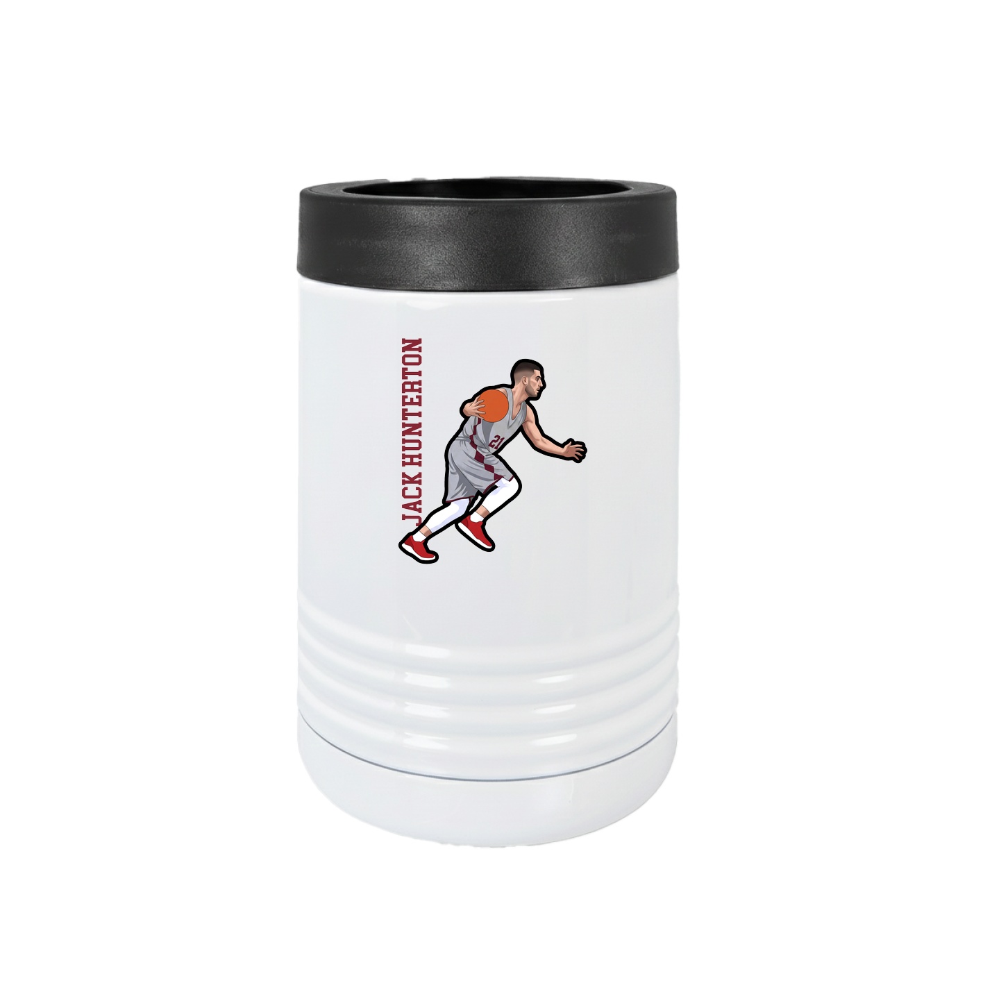 Beverage Holder — Name Vertical in White