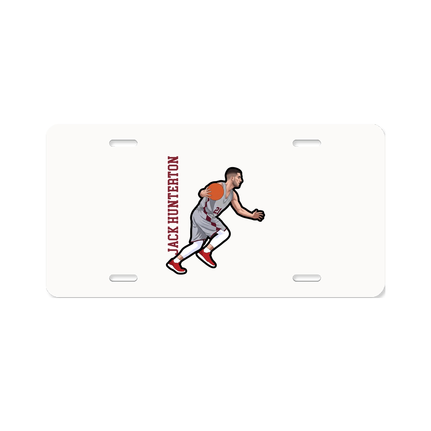 License Plate — Name Vertical in Classic