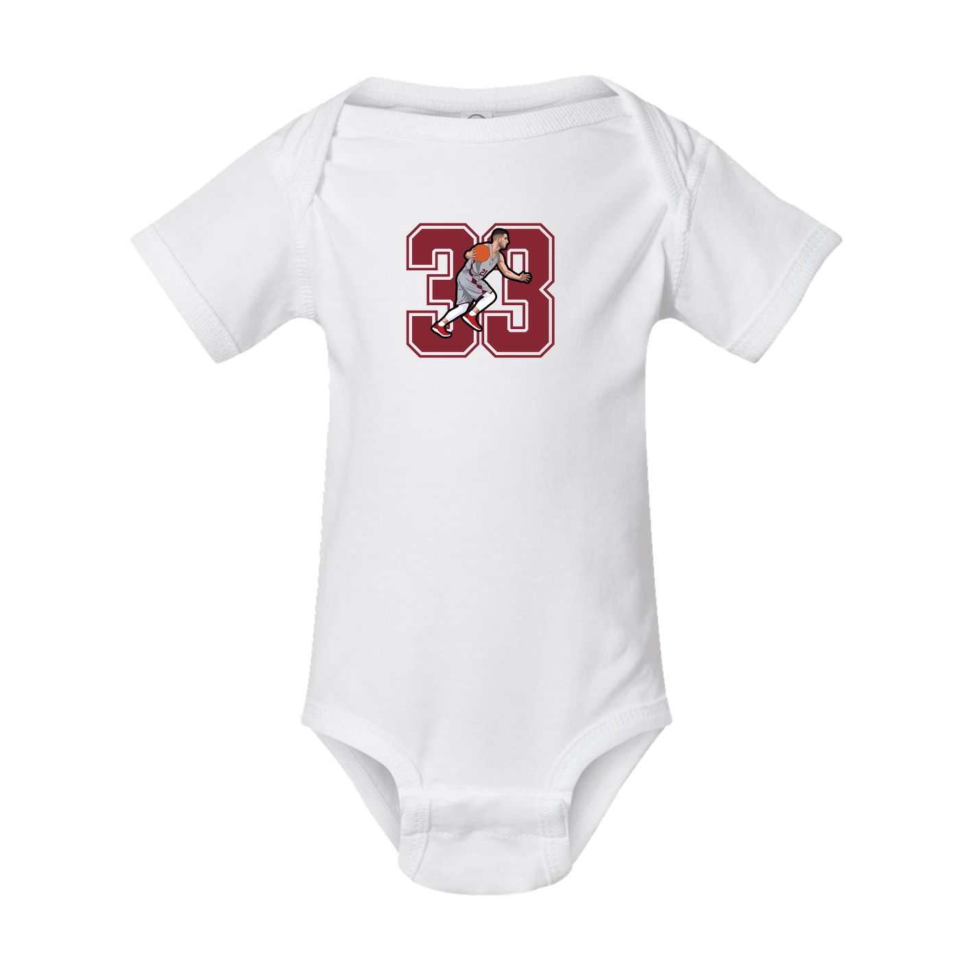 Baby Onesie — Number in White