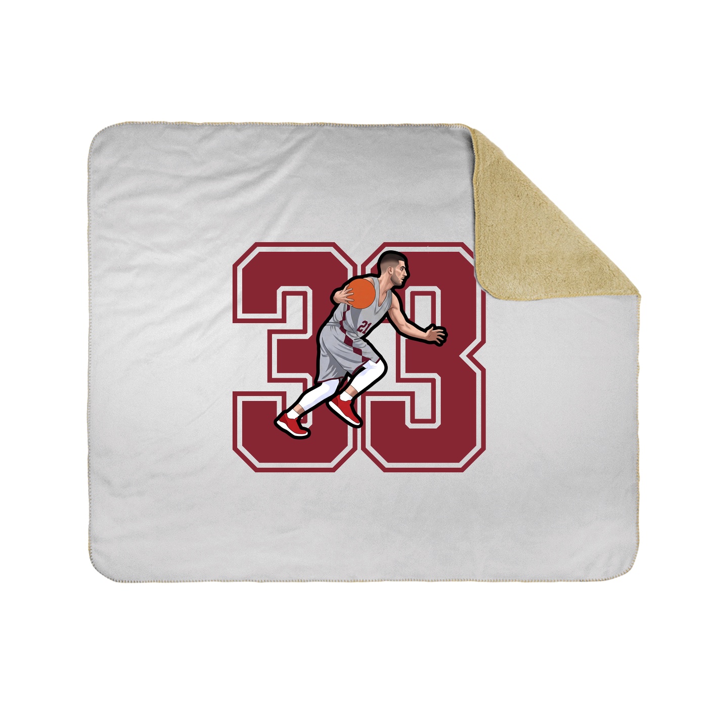 Throw Blanket — Number in White