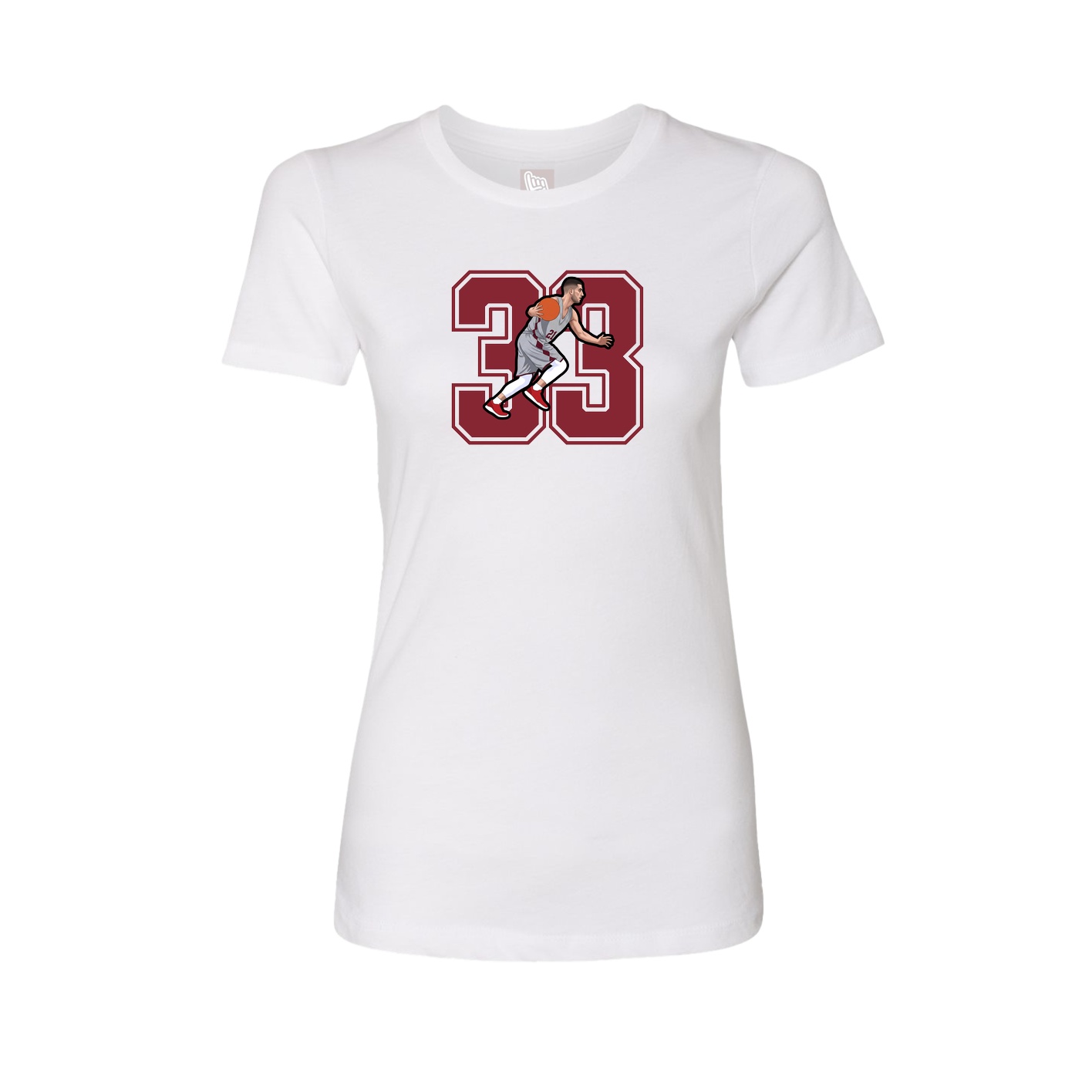 Womens Tee — Number in White