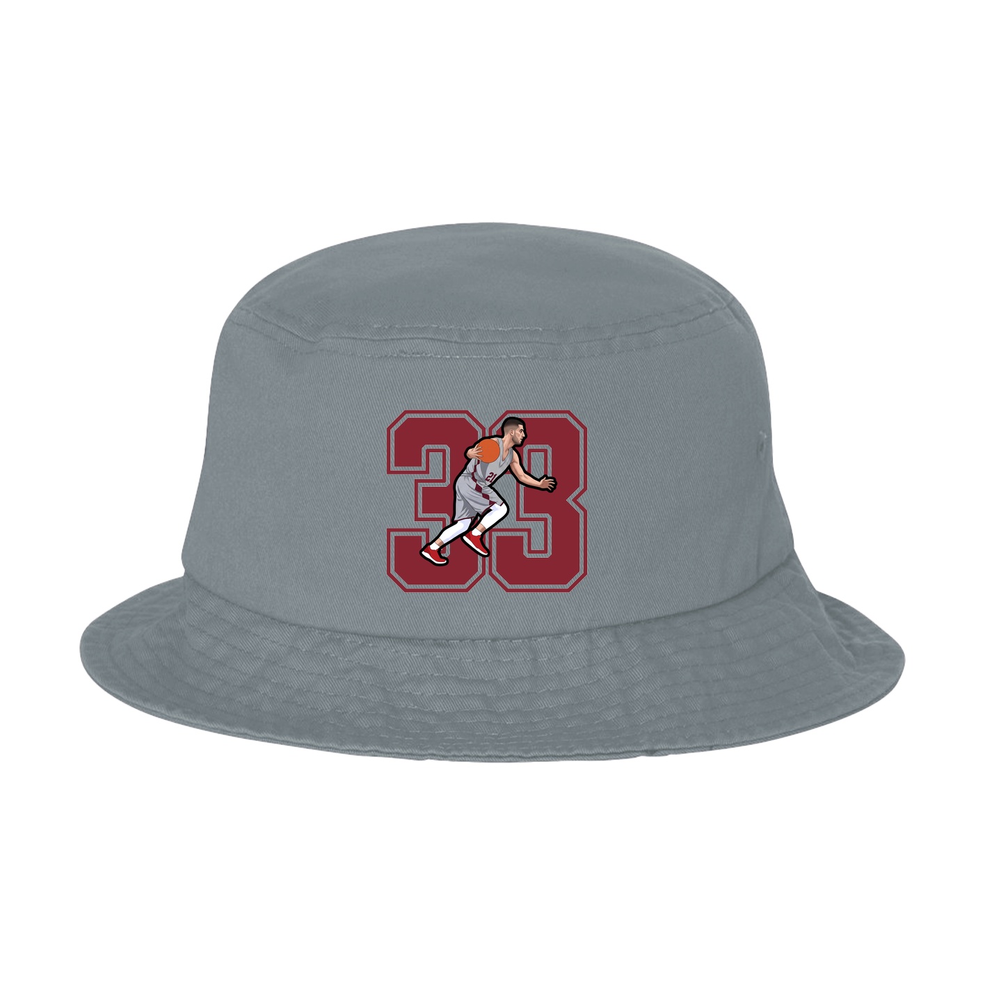 Bucket Cap — Number in Grey