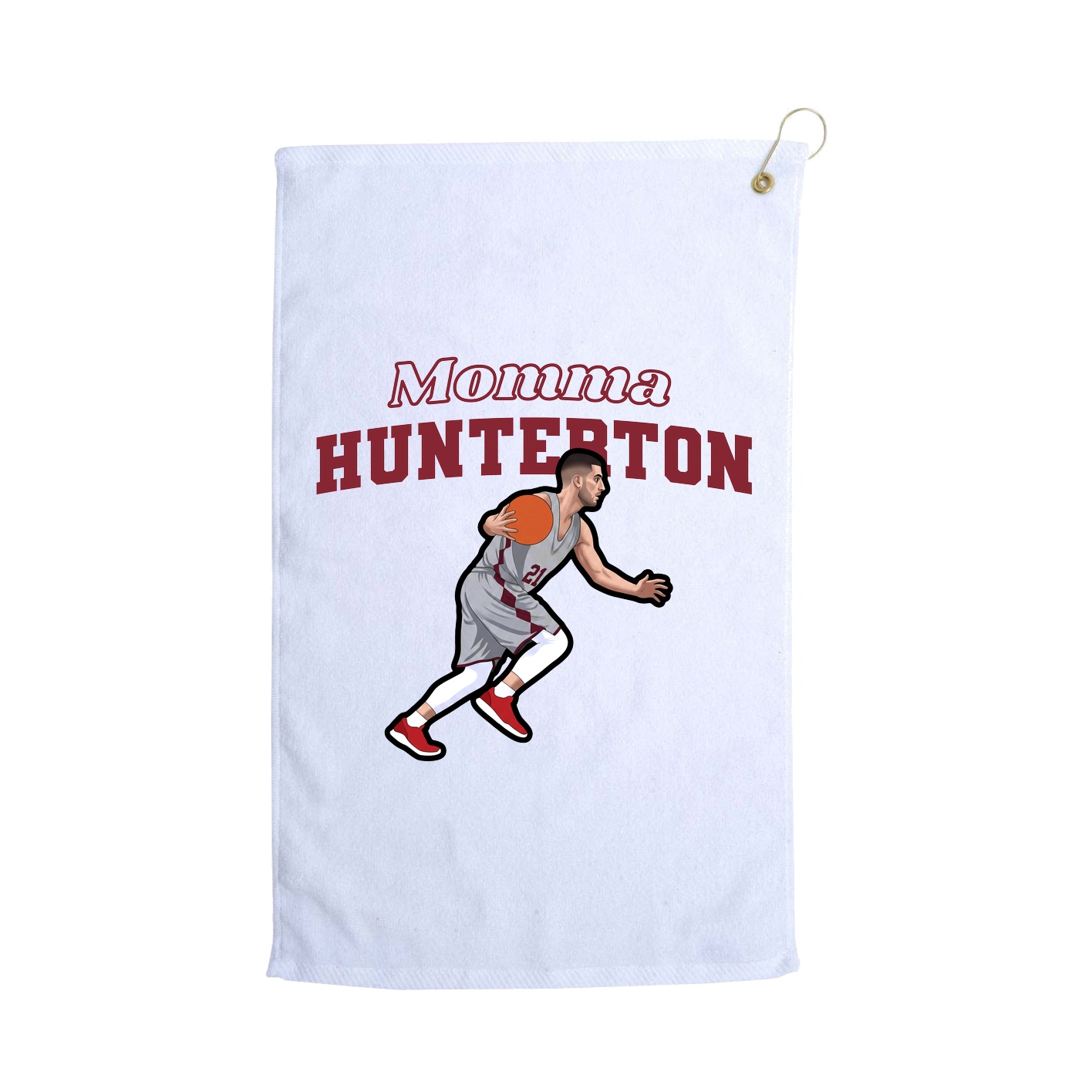 Golf Towel — Mothers Day Block in White