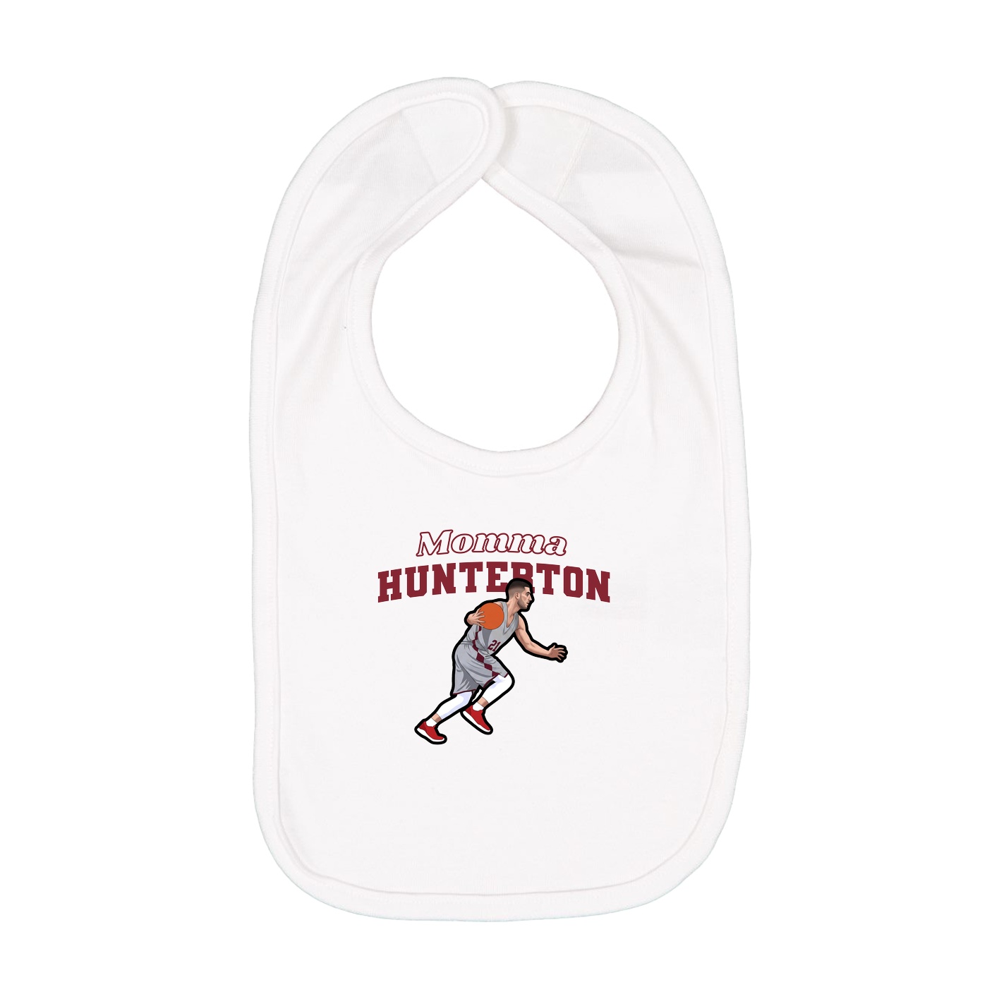 Infant Bib — Mothers Day Block in White
